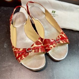Kate Spade NY Juliette Peeptoe Slingback sz9 RED with dust bag.